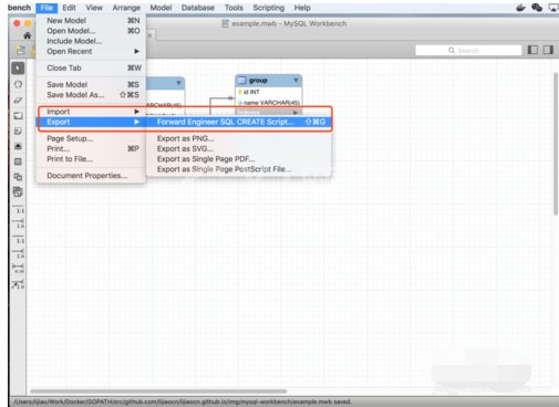 MySQL WorkBench设计数据库的操作过程截图