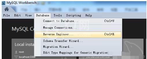 MySQL Workbench对数据库进行逆向工的操作教程截图