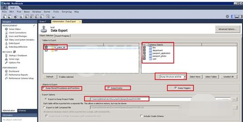 MySQL Workbench进行mysql数据库备份的操作教程截图