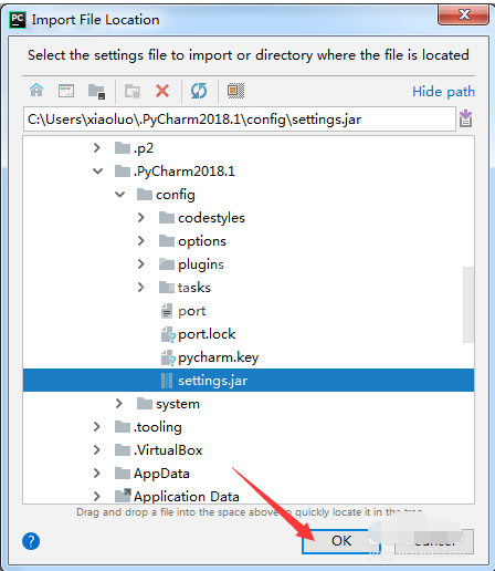 pycharm导入配置文件的简单操作教程截图