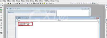 Visual Basic 6.0中文版设置窗体大小的操作技巧截图