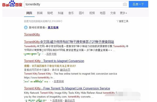 torrentkitty用torrentkitty进入的相关操作介绍截图