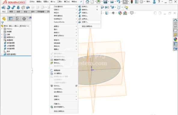 solidworks2019中加厚命令使用操作步骤截图