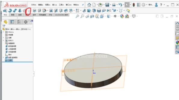 solidworks2019中加厚命令使用操作步骤截图