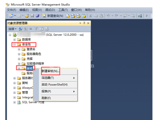 sql server使用审计配置的详细操作截图