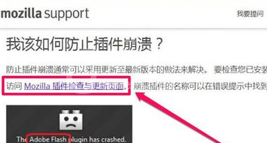 火狐浏览器提示插件Adobe Flash已崩溃的处理教程截图