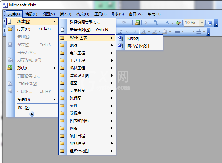 microsoft office visio 2003新建网站图的操作步骤截图