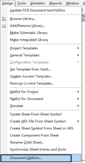 Altium Designer 13中设置原理图图纸的具体操作流程截图