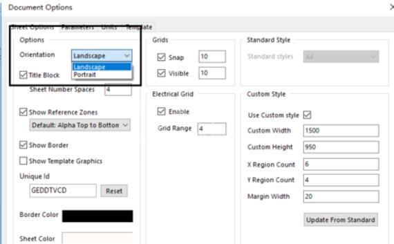 Altium Designer 13中设置原理图图纸的具体操作流程截图