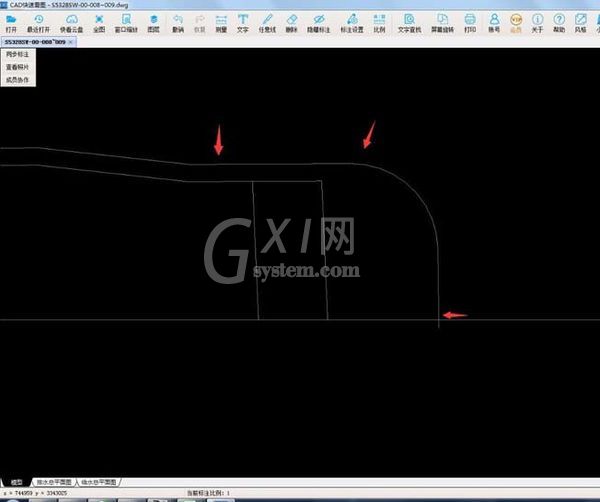 CAD快速看图不间断测量分段长度的操作步骤截图