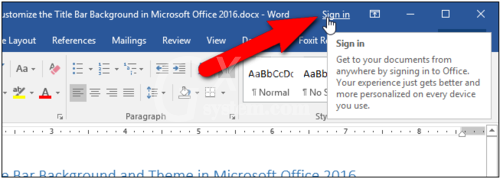 Microsoft Office2016自定义标题栏主题的详细教程截图