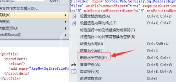 Visual Studio 2005(VS2005)删除空白行的操作步骤截图