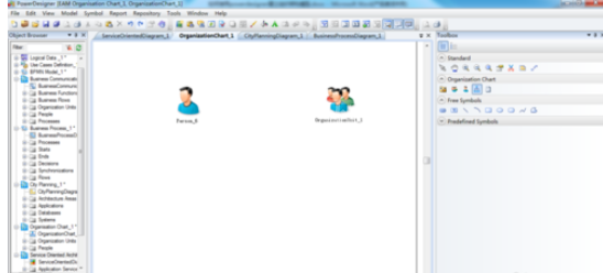 Power Designer新建组织架构图的详细步骤截图