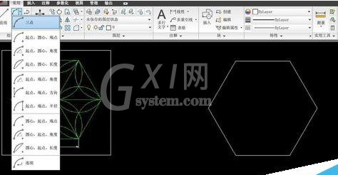 AutoCAD2016设计六角镶花图形的方法步骤截图