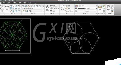 AutoCAD2016设计六角镶花图形的方法步骤截图