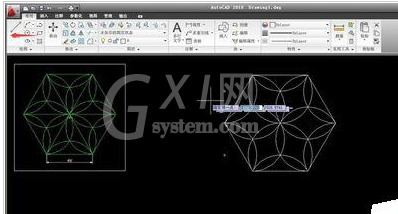 AutoCAD2016设计六角镶花图形的方法步骤截图