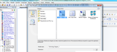 Power Designer新建技术基础设施图的具体操作流程截图