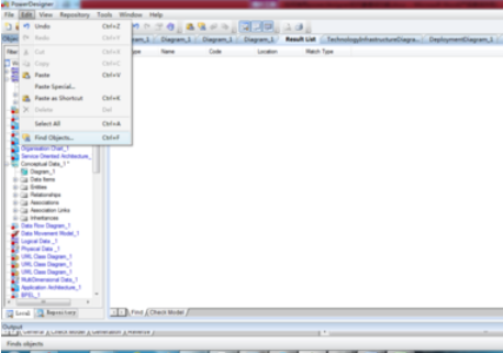 Power Designer中对象查询的使用方法介绍截图