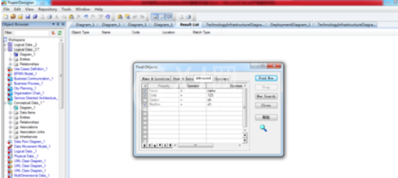 Power Designer中对象查询的使用方法介绍截图