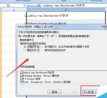 excel2007将数据分列整理的操作教程截图