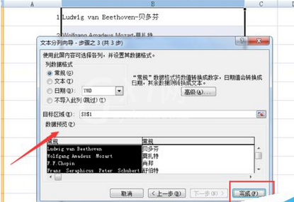 excel2007将数据分列整理的操作教程截图