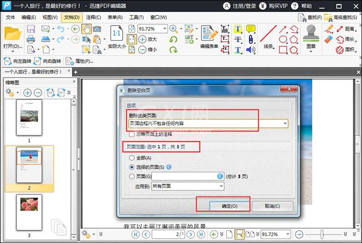 迅捷PDF编辑器删除空白页的操作方法截图