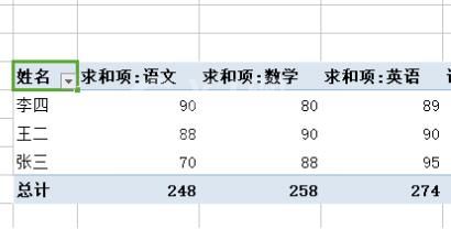 WPS数据透视表求和具体方法截图