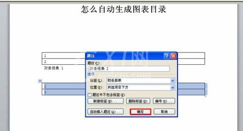 Word 2010设置自动生成图表目录的方法步骤截图