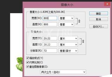 photoshop cs6调整图片尺寸的具体操作方法截图