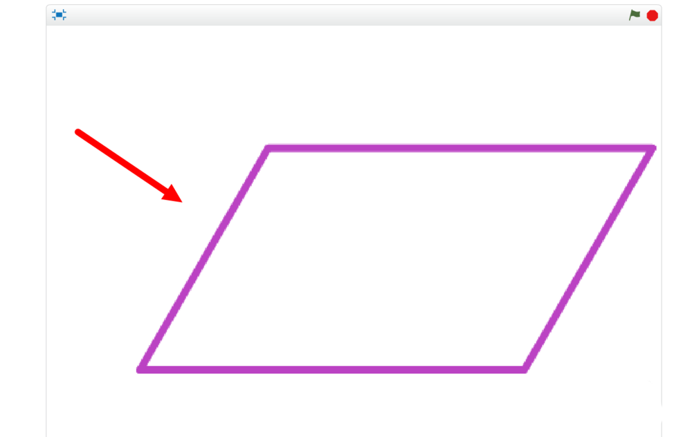 Scratch编程绘制平行四边形的操作教程截图
