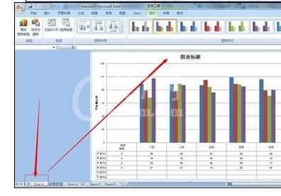 excel2007进行图表数据展示的相关操作步骤截图