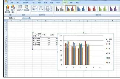 excel2007进行图表数据展示的相关操作步骤截图