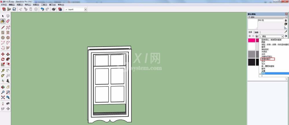 草图大师(SketchUp)制作一个漂亮玻璃门的操作教程截图