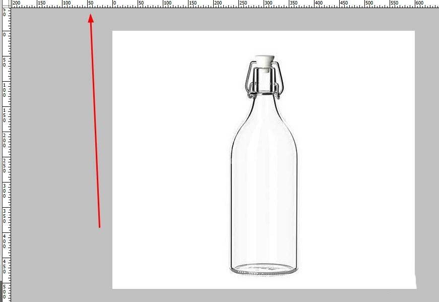 Adobe Photoshop图片中玻璃瓶标注尺寸的操方作法截图