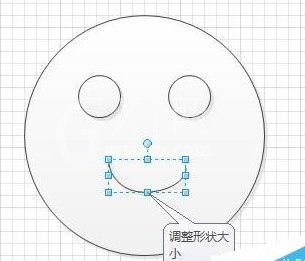 Microsoft Office Visio绘画圆形笑脸的相关操作步骤截图