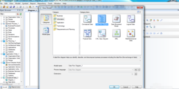 Power Designer建立数据流图的操作方法截图