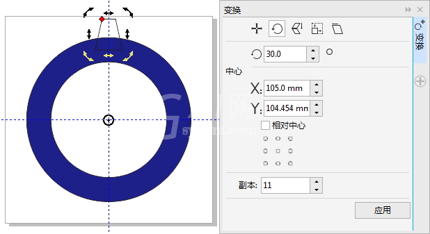 CorelDraw X4绘制齿轮零件模式的操作步骤截图