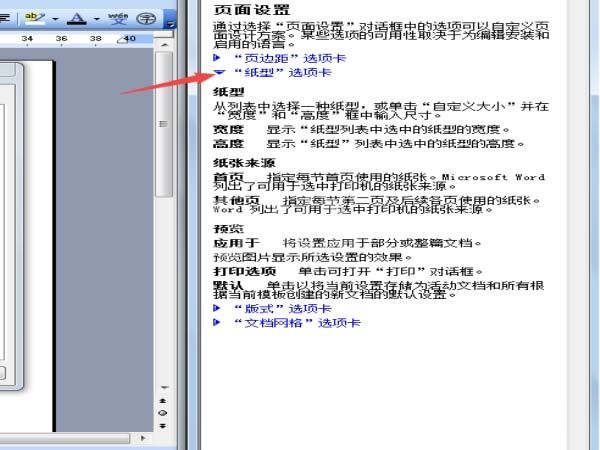 Microsoft Office 2003打开纸张帮助信息窗口的操作教程截图