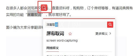 有道词典实现屏幕取词及划词的操作教程截图