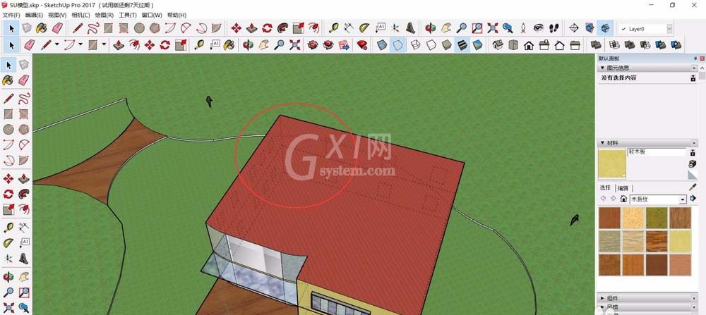 SketchUp中隐藏后边线的操作教程截图