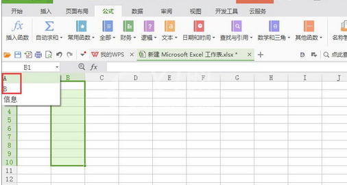 wps2007中使用名称管理器的详细操作步骤截图