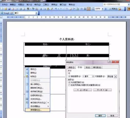 word2003绘制表格的简单操作讲解截图