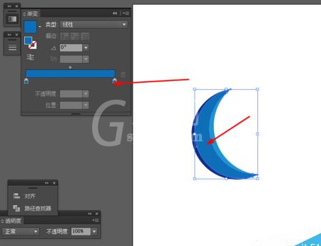 Adobe Illustrator CS6绘画一个美轮美奂立体蓝色月亮的操作教程截图