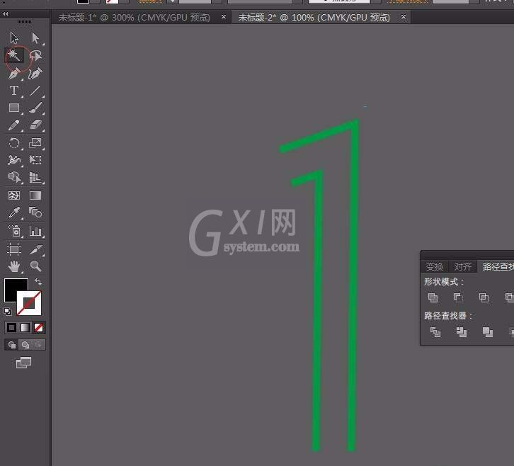 Adobe Illustrator CS6设计一款简单线条文字效果的相关操作步骤截图