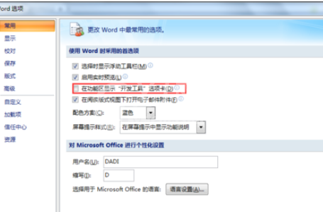 office2007添加开发工具选项卡的操作教程截图