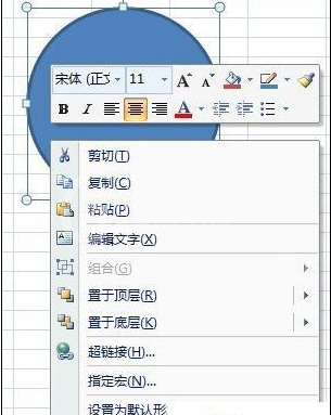 excel2007制作一个圆形电子印章的操作方法截图