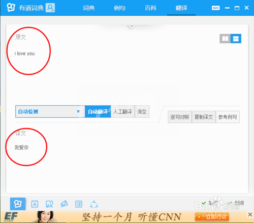 有道词典翻译单词或句子的相关操作方法截图