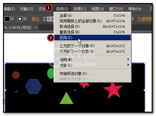 Adobe Illustrator CS6反选图片的操作方法截图