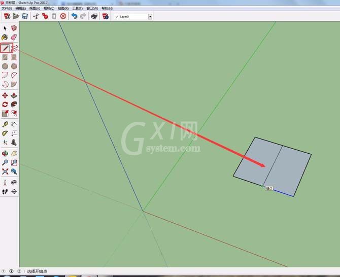 草图大师中建模三角坡的具体操作教程截图