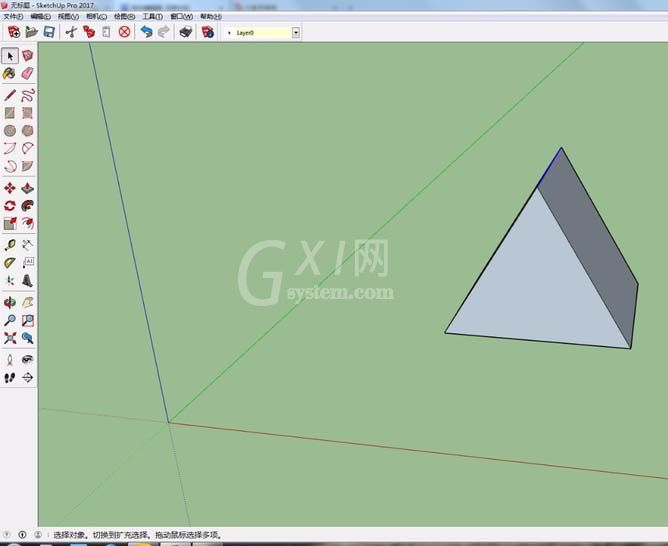 草图大师中建模三角坡的具体操作教程截图